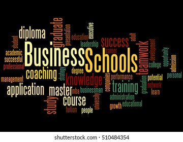 Business Schools Word Cloud Concept On Stock Illustration 510484354