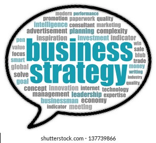 Business Strategy In Speech Bubble