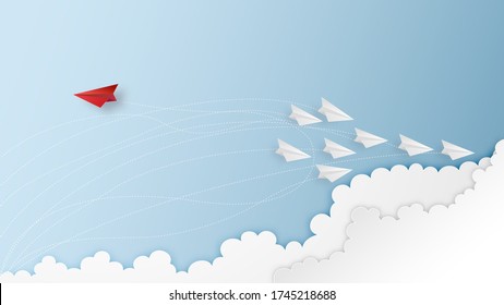 Business Success Design Paper Airplane Leaders Stock Illustration ...