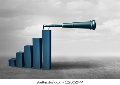 Business Success Profit Search And Economic Strategy Or Economy Forecast As A Financial Advisor Or Banking Consultant Searching For Wealth Opportunity With 3D Illustration Elements.