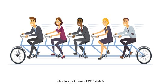 Business team - modern cartoon characters illustration - Powered by Shutterstock