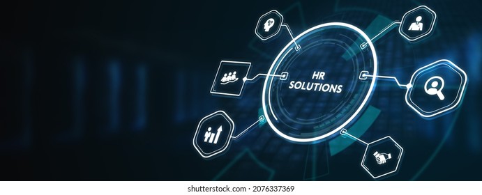 Business, Technology, Internet and network concept. Hr Solutions. 3d illustration