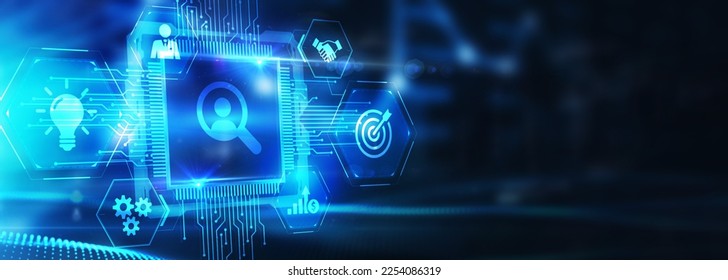 Business, Technology, Internet and network concept. Human Resources HR management recruitment employment headhunting concept. 3d illustration - Shutterstock ID 2254086319