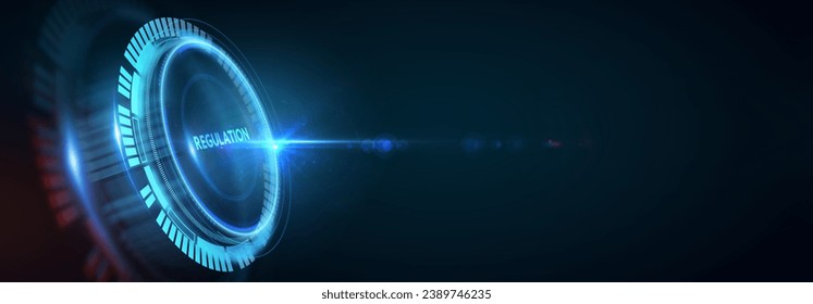 Business, Technology, Internet and network concept. Regulation Compliance Rules Law Standard. 3d illustration