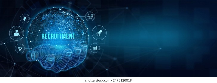 Business, Technology, Internet and network concept. Recruitment career employee interview business HR Human Resources concept. 3d illustration - Powered by Shutterstock