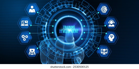 Business, Technology, Internet and network concept. Coaching mentoring education business training development E-learning concept. 3d illustration - Powered by Shutterstock