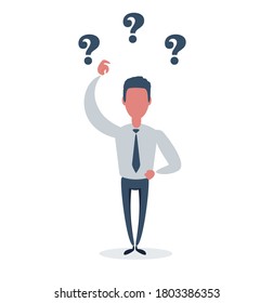 Business Thinking Question Marks Illustration Stock Illustration ...