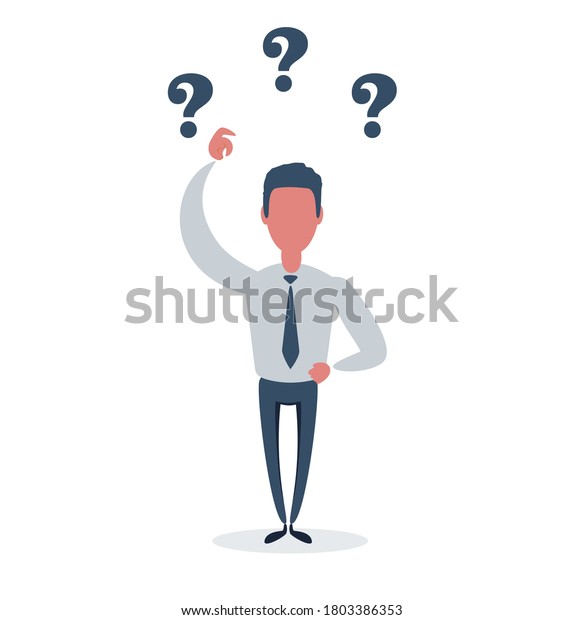 Business Thinking Question Marks Illustration Stock Illustration ...