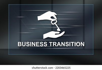 Business Transition Concept On Dark Background