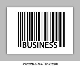 Business Upc Code Illustration Design Over White