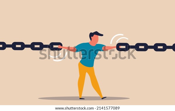 Business
weak and strong cartoon character connect chain. Danger gap and
pressure investments illustration concept. Risky vulnerability and
weakness support. Powerful human connect
smash