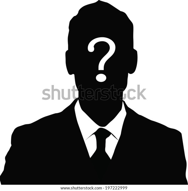 Businessman Avatar Question Mark On His Stock Illustration 197222999