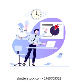 忙しい 男性 のイラスト素材 画像 ベクター画像 Shutterstock