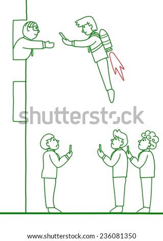 Royalty Free Stock Illustration Of Businessman Outwit Rivals Stock