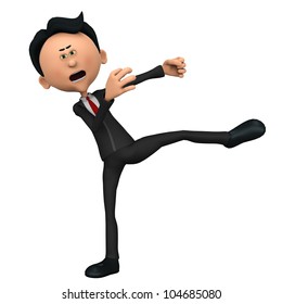 Businessman Roundhouse Kick