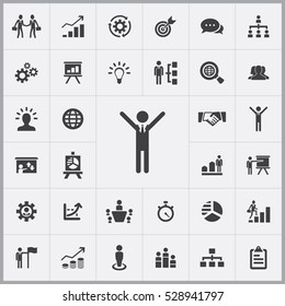 Businessman Success Icon. Business Strategy Icons Universal Set For Web And Mobile