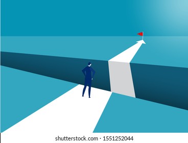 Businessman Try Get Himself Reach Another Stock Vector (Royalty Free ...