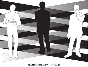 Businessmen Abstract Pattern