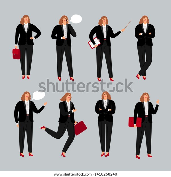 Businesswoman Character Young Female Professional Illustration Stock ...