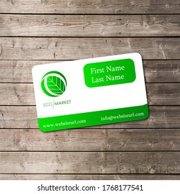 BUSSINES CARD WITH ECO LOGO - Shutterstock ID 1768177541