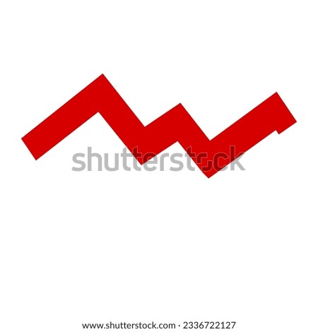 Bussiness chart diagram e onomy graphic red  icon profit symbol.