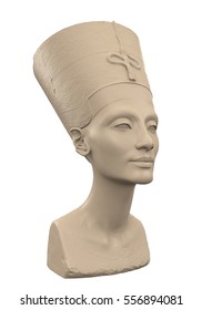 Bust Of Queen Nefertiti. 3D Rendering