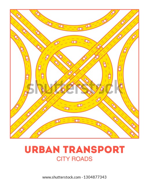 Busy urban asphalt\
roads and\
transport.