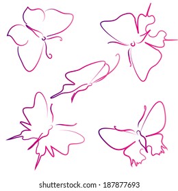 butterflies design - Shutterstock ID 187877693