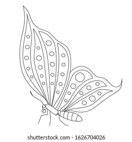 Butterfly Circles On Wings Side View Stock Illustration 1626704026 ...