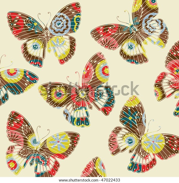 Butterfly Pattern Stock Illustration 47022433