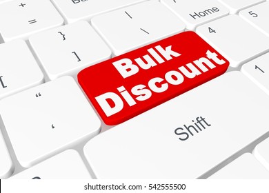 Button "Bulk discount" on 3D keyboard 