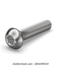 
Button Head Torx Screw Iso 7380 Perspective 3d Render