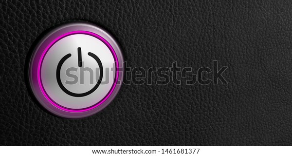 button\
power start symbol technology push 3D\
illustration