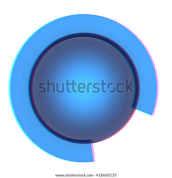 Button Sphere Semicircle Isolated On White Stock Illustration 418660135 ...