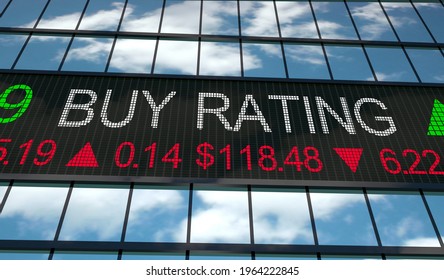 Buy Rating Undervalued Company Stocks Shares Stock Market 3d Illustration