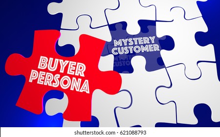 Buyer Persona Puzzle Piece Customer Profile 3d Illustration