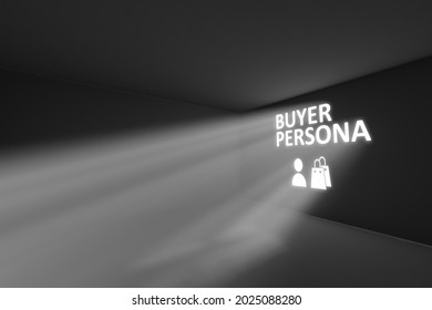 BUYER PERSONA rays volume light concept 3d illustration