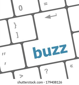 Buzz Word On Computer Keyboard Key