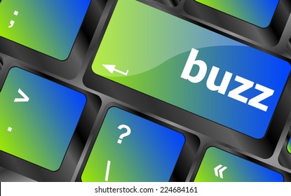 Buzz Word On Computer Keyboard Key