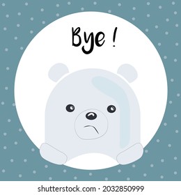 Bye Farewell Bear Card, Poster