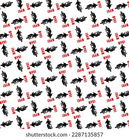 Bye funny concept art stencil style graphic motif pattern - Powered by Shutterstock