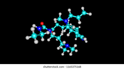 Cabergoline, An Ergot Derivative, Is A Potent Dopamine Receptor Agonist On D2 Receptors. 3d Illustration