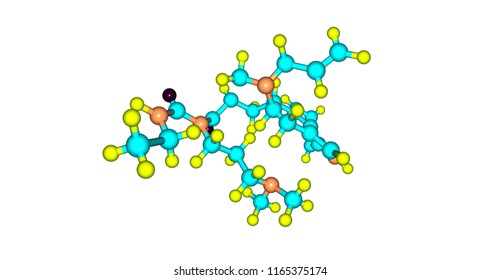 Cabergoline, An Ergot Derivative, Is A Potent Dopamine Receptor Agonist On D2 Receptors. 3d Illustration