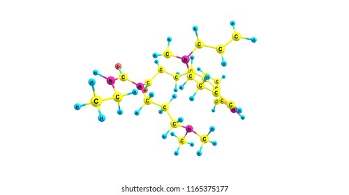 Cabergoline, An Ergot Derivative, Is A Potent Dopamine Receptor Agonist On D2 Receptors. 3d Illustration