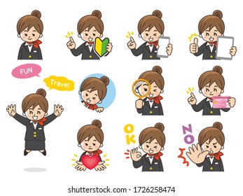 キャビンアテンダント 日本 のイラスト素材 画像 ベクター画像 Shutterstock