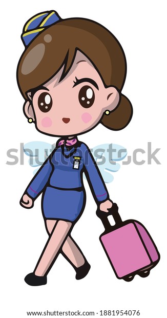 flight attendant clipart