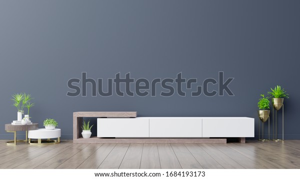 Download Ilustrasi Stok Cabinet Tv Empty Interior Room Dark 1684193173