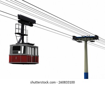 cable cabin on a white background
