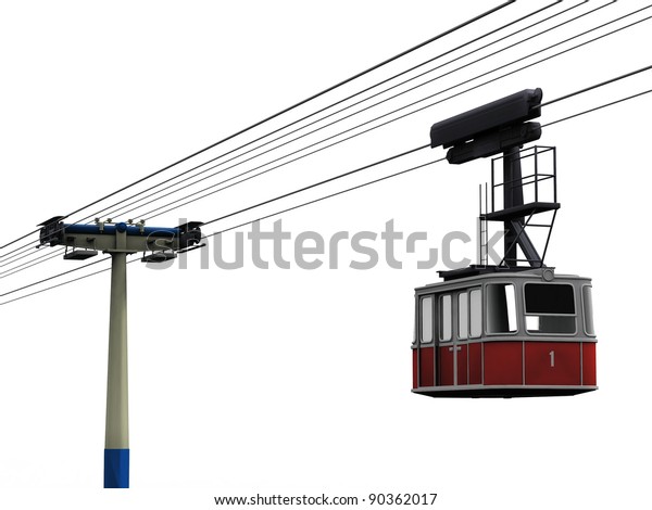 cable cabin on a white\
background