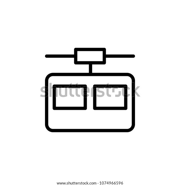 cable car cabin icon.\
Element of minimalistic icons for mobile concept and web apps. Thin\
line icon for website design and development, app development on\
white background